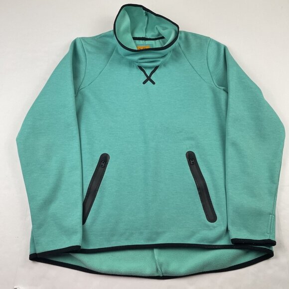 Champion Victory Fleece Active Pullover Top Women’s M Poly Blend Teal High Neck - Picture 1 of 8
